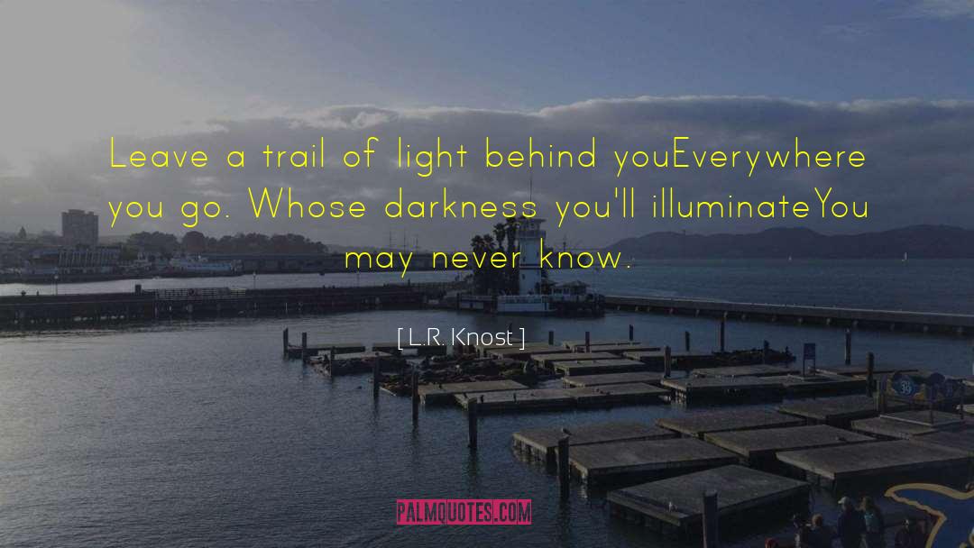 L.R. Knost Quotes: Leave a trail of light