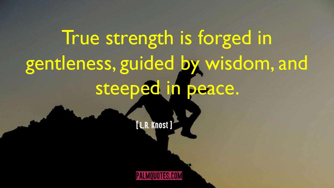 L.R. Knost Quotes: True strength is forged in