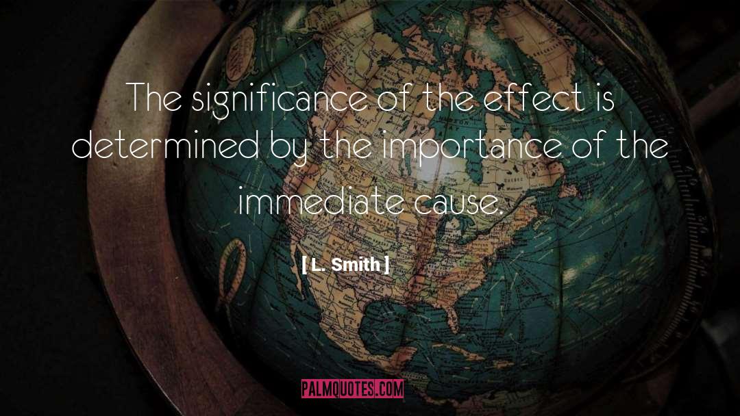 L. Smith Quotes: The significance of the effect