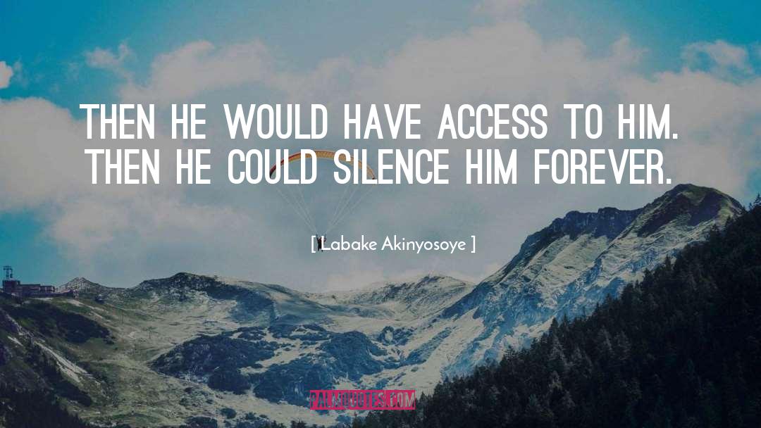 Labake Akinyosoye Quotes: Then he would have access
