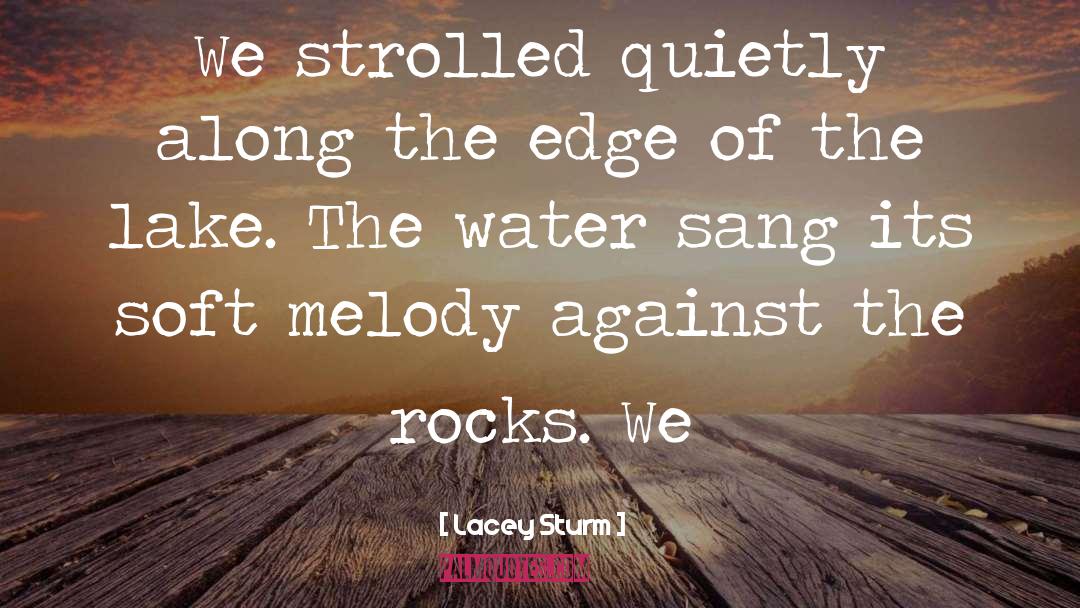 Lacey Sturm Quotes: We strolled quietly along the