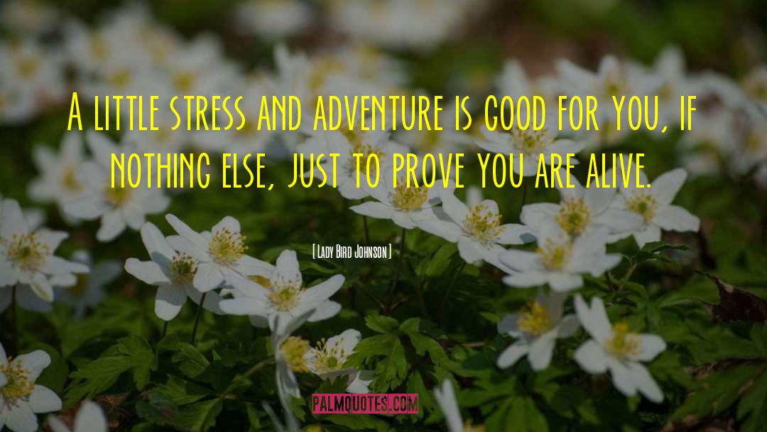 Lady Bird Johnson Quotes: A little stress and adventure