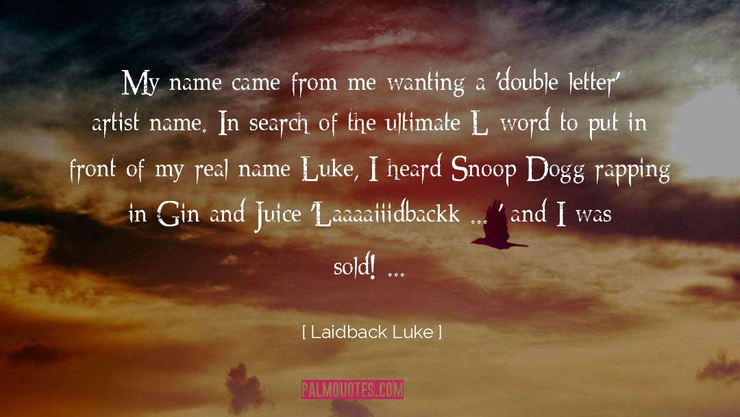 Laidback Luke Quotes: My name came from me