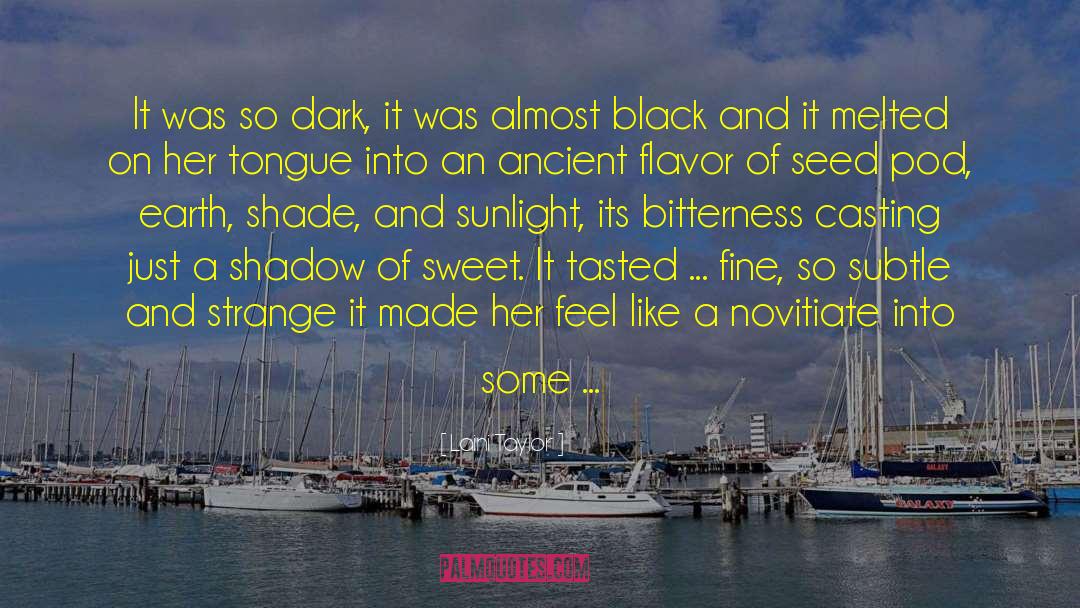 Laini Taylor Quotes: It was so dark, it