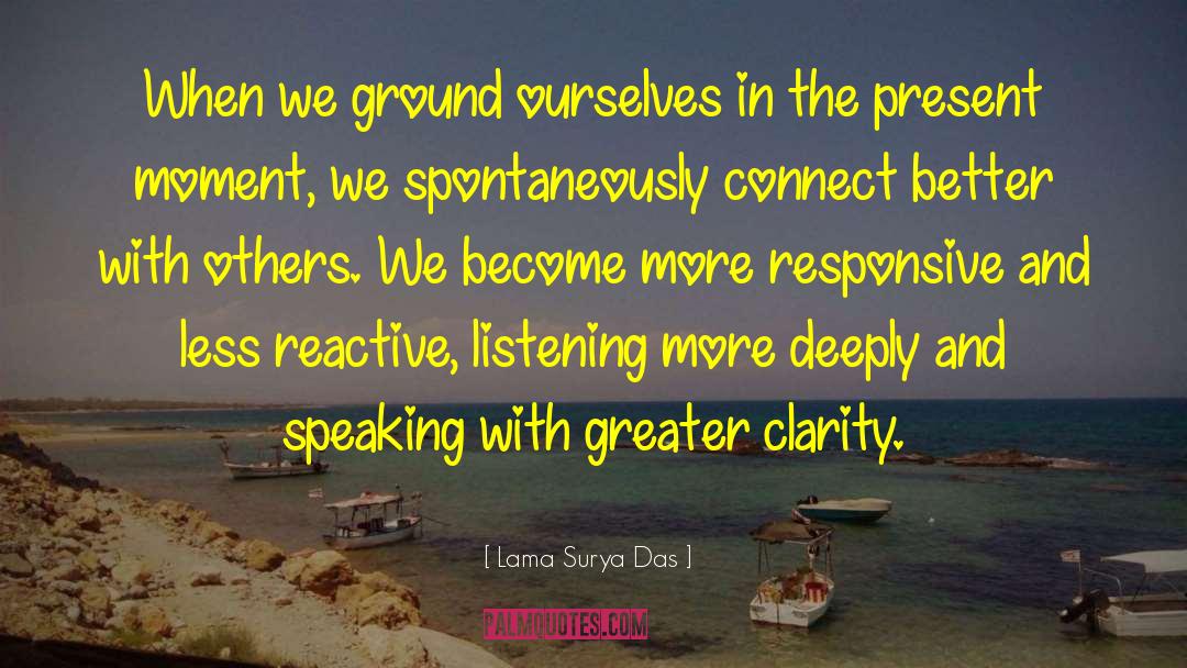 Lama Surya Das Quotes: When we ground ourselves in