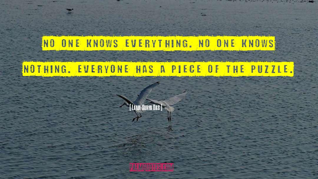 Lama Surya Das Quotes: No one knows everything. No