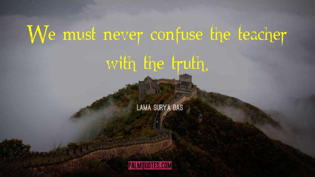 Lama Surya Das Quotes: We must never confuse the