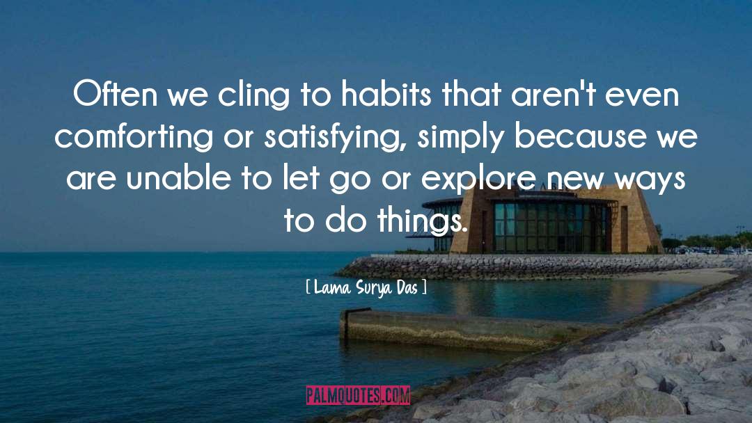 Lama Surya Das Quotes: Often we cling to habits