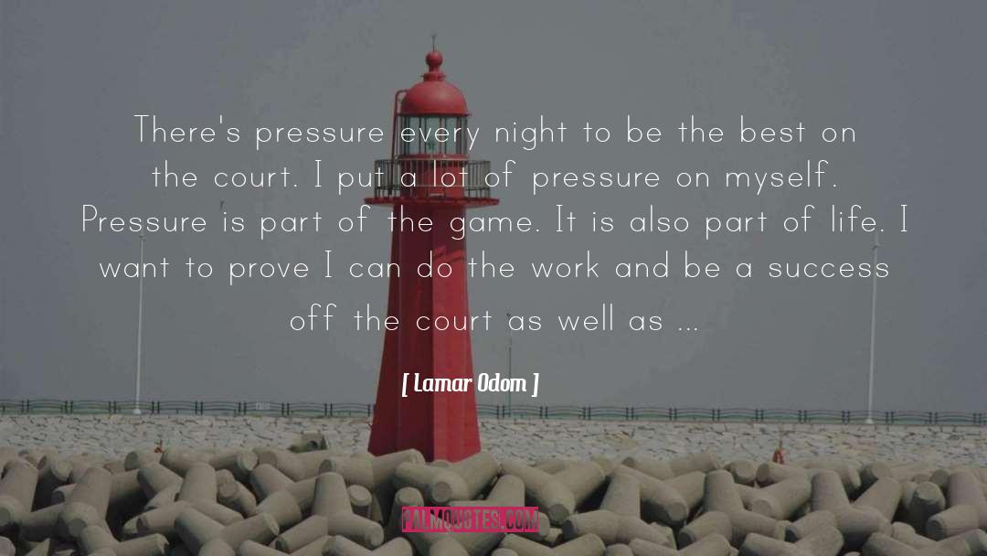Lamar Odom Quotes: There's pressure every night to
