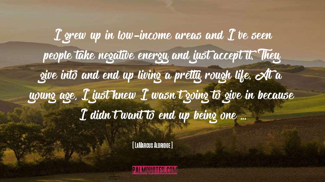 LaMarcus Aldridge Quotes: I grew up in low-income