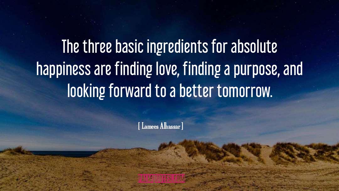 Lamees Alhassar Quotes: The three basic ingredients for