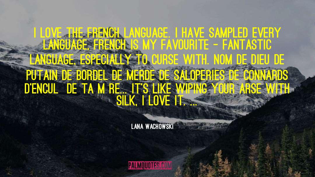 Lana Wachowski Quotes: I love the French language.