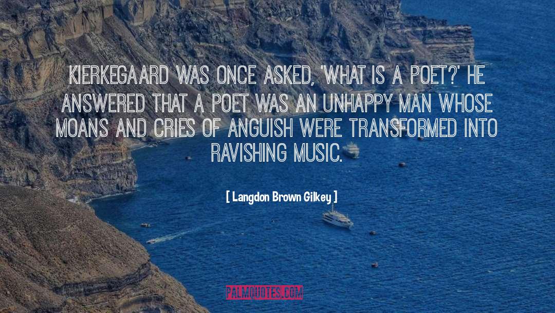 Langdon Brown Gilkey Quotes: Kierkegaard was once asked, 'What