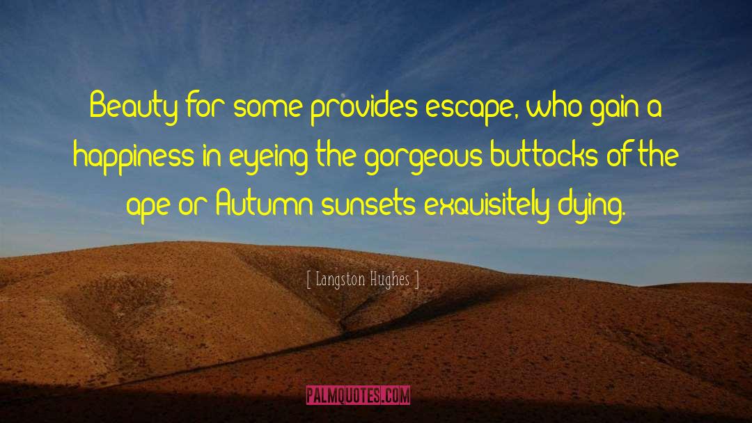Langston Hughes Quotes: Beauty for some provides escape,