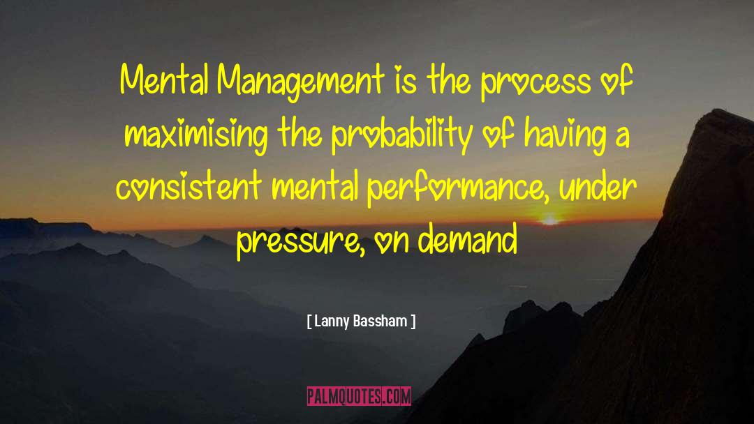 Lanny Bassham Quotes: Mental Management is the process