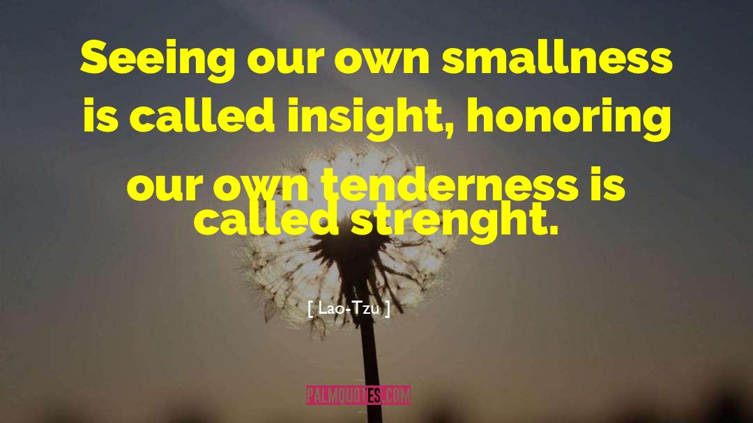 Lao-Tzu Quotes: Seeing our own smallness is