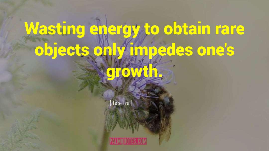 Lao-Tzu Quotes: Wasting energy to obtain rare