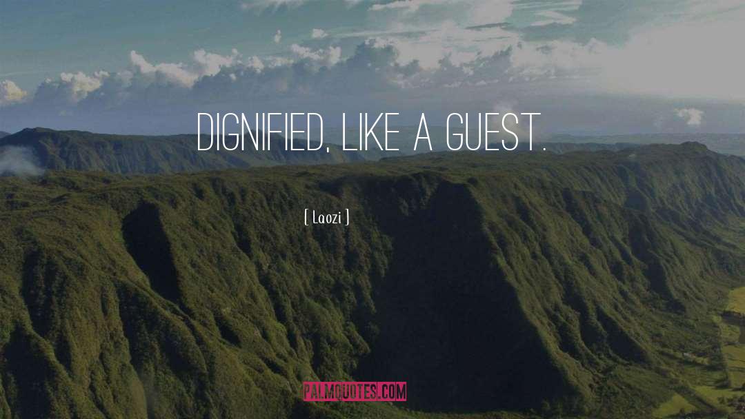 Laozi Quotes: Dignified, like a guest.