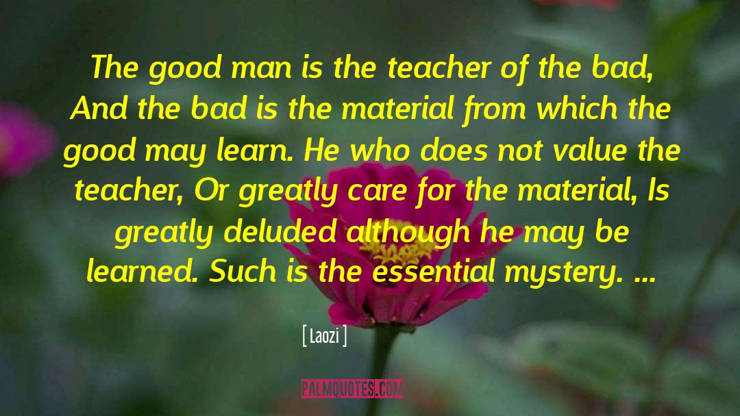 Laozi Quotes: The good man is the