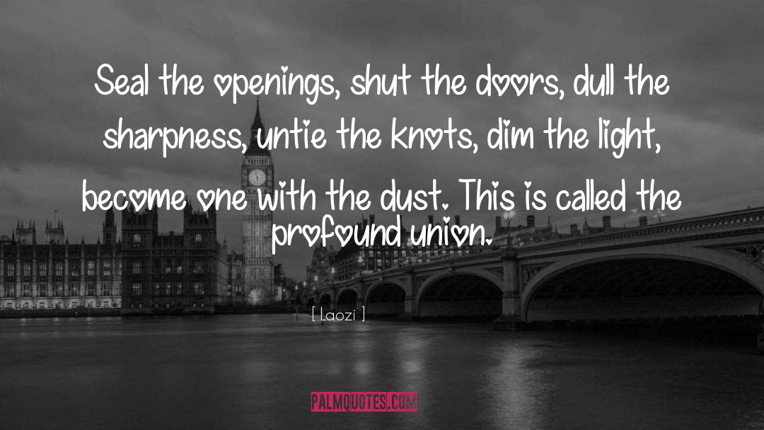 Laozi Quotes: Seal the openings, shut the