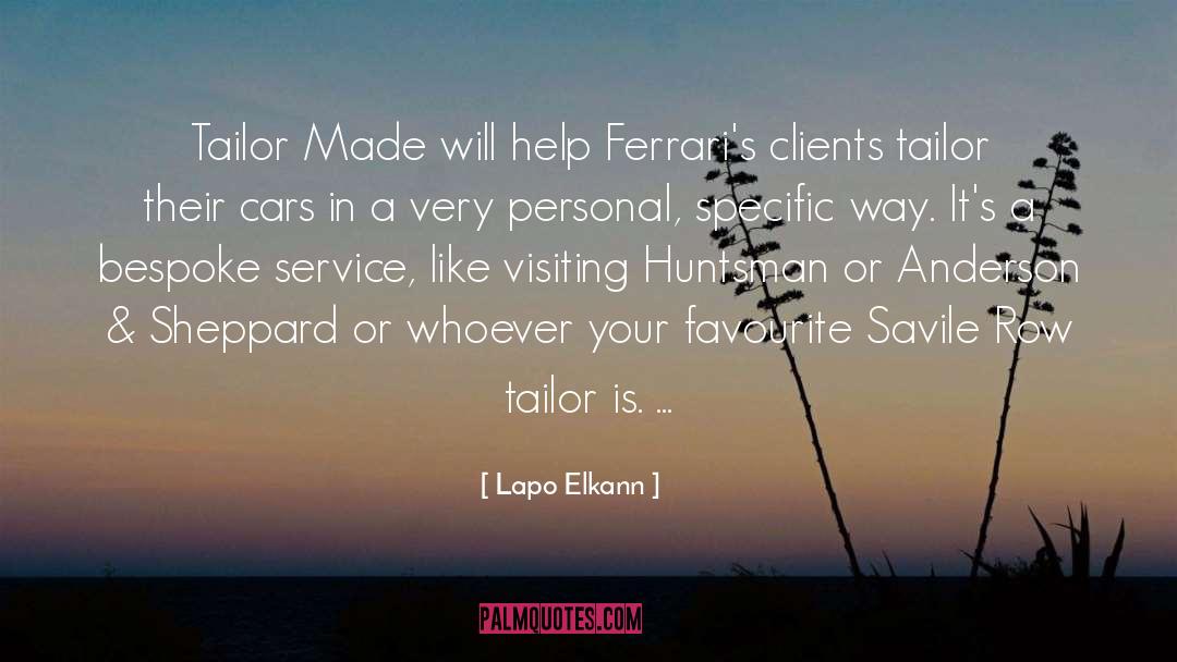 Lapo Elkann Quotes: Tailor Made will help Ferrari's