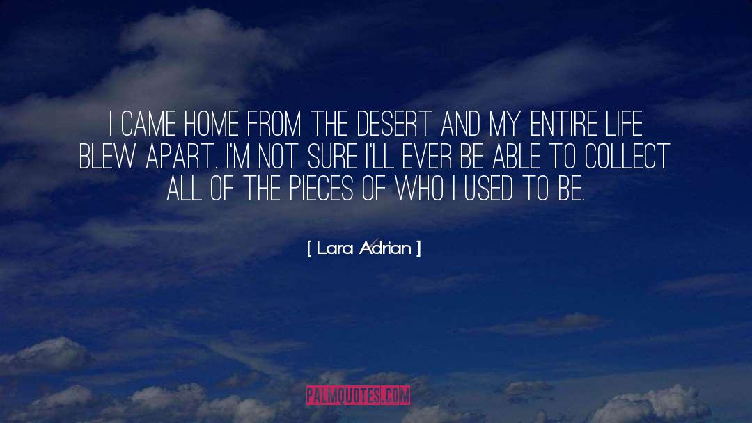 Lara Adrian Quotes: I came home from the