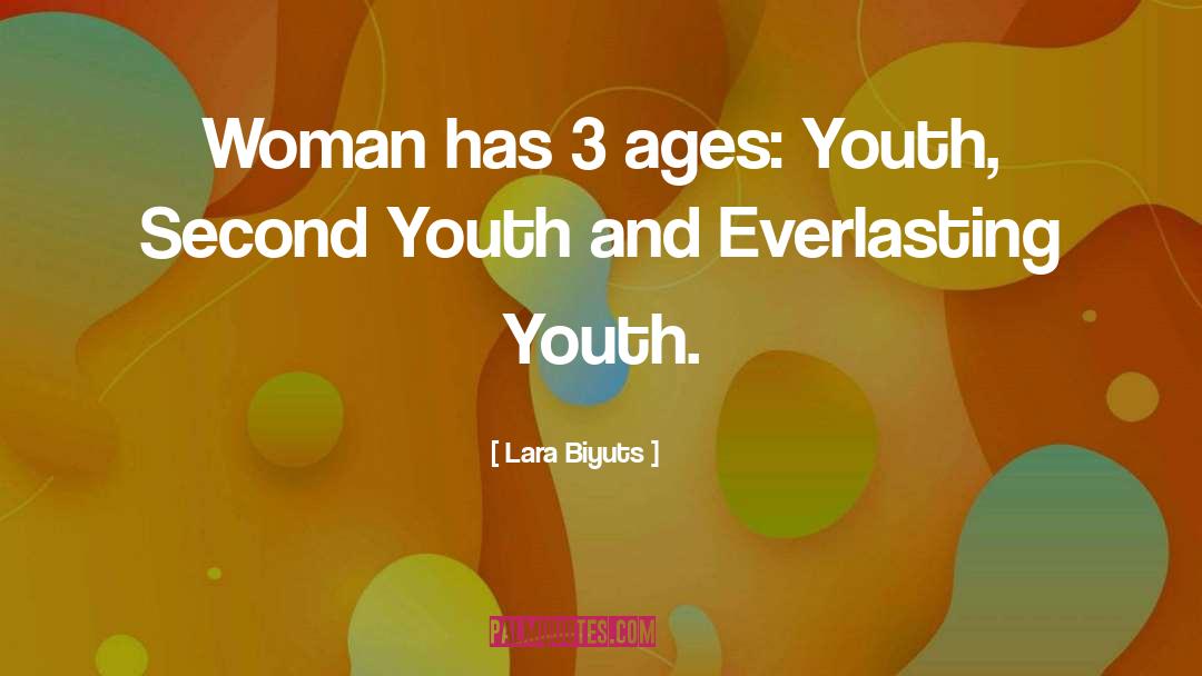Lara Biyuts Quotes: Woman has 3 ages: Youth,