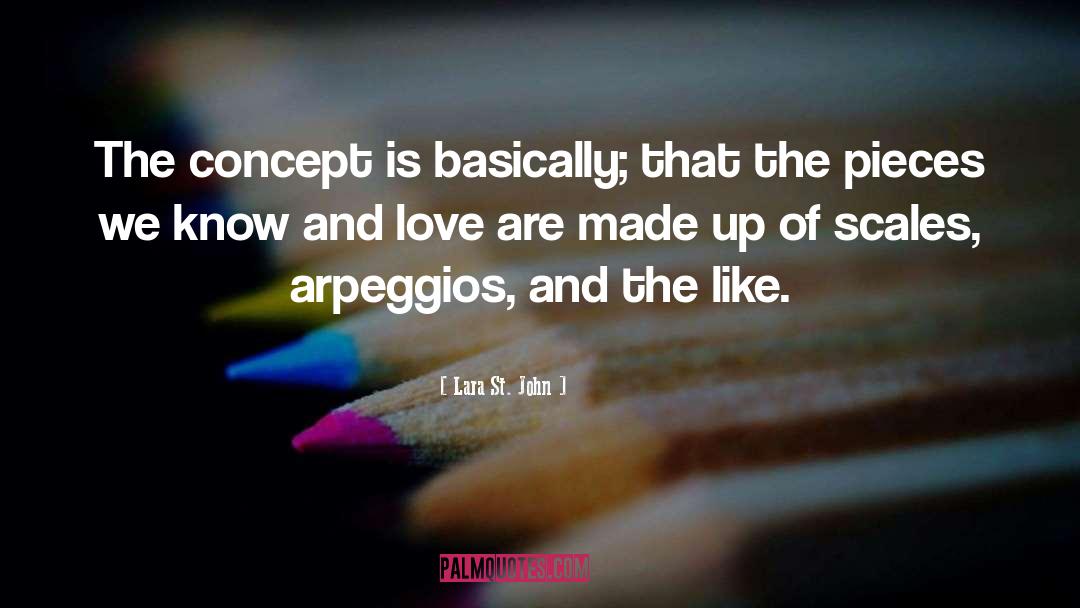 Lara St. John Quotes: The concept is basically; that