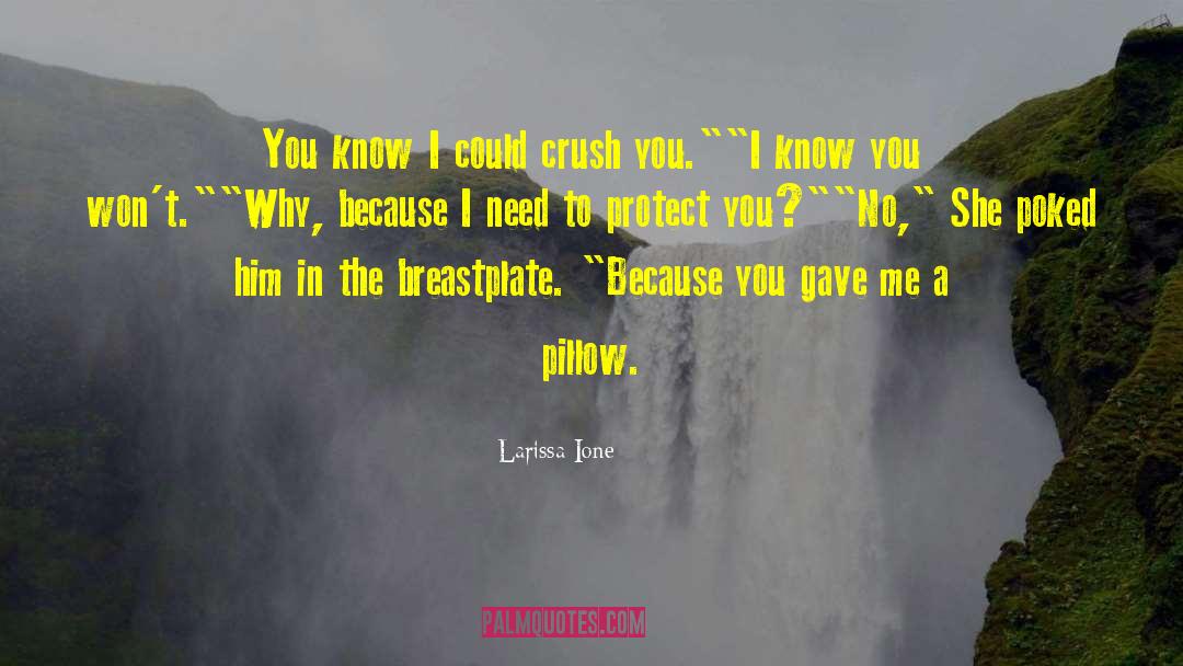 Larissa Ione Quotes: You know I could crush