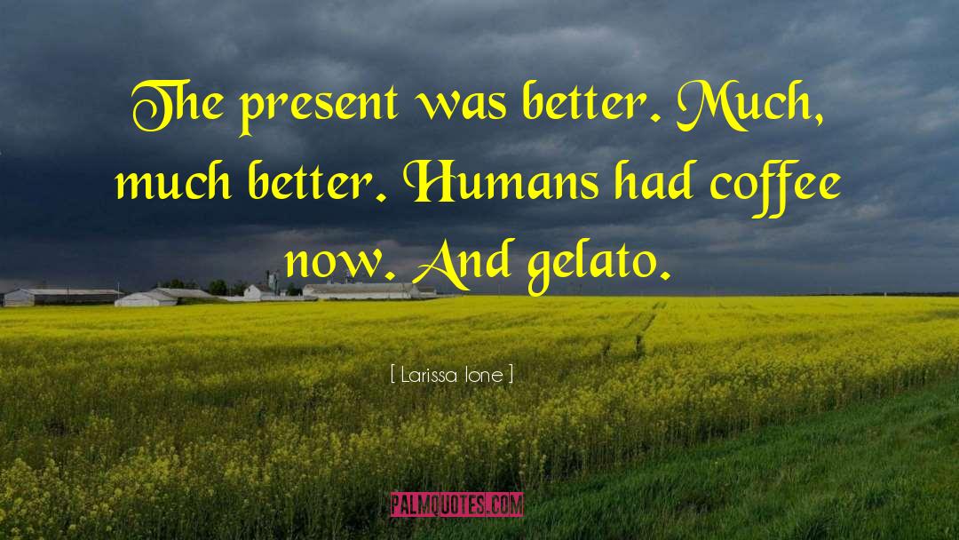 Larissa Ione Quotes: The present was better. Much,