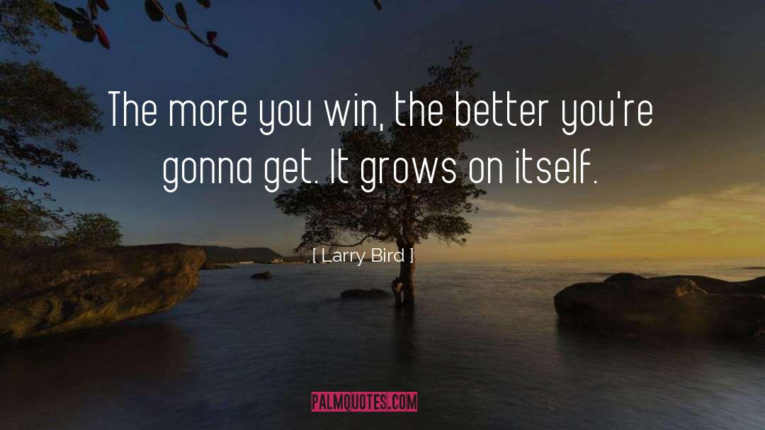 Larry Bird Quotes: The more you win, the