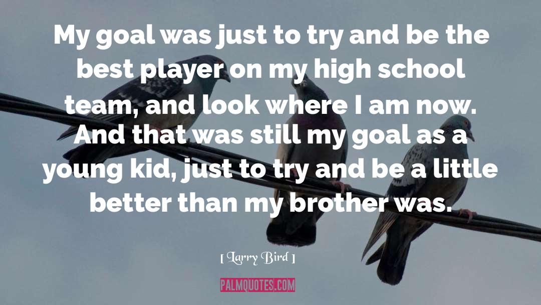 Larry Bird Quotes: My goal was just to