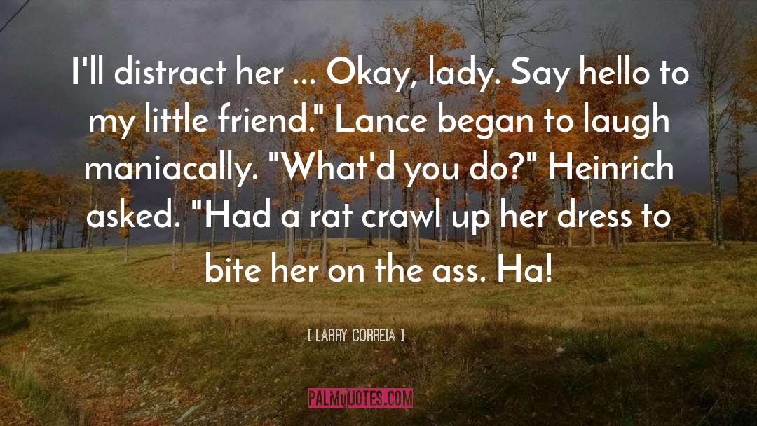 Larry Correia Quotes: I'll distract her ... Okay,