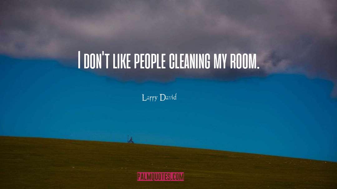 Larry David Quotes: I don't like people cleaning