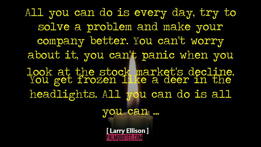 Larry Ellison Quotes: All you can do is