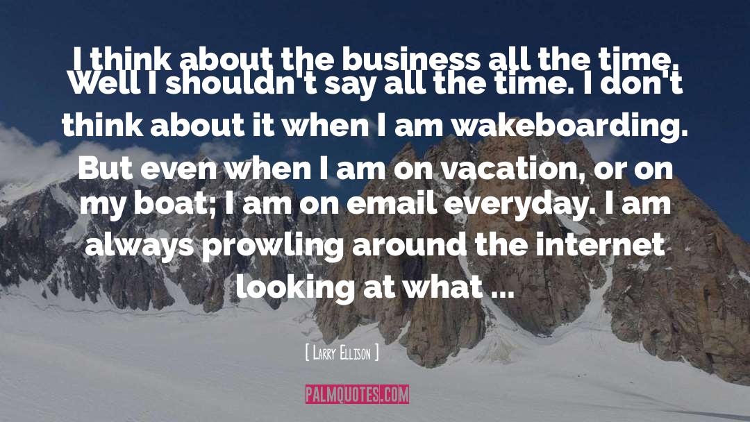 Larry Ellison Quotes: I think about the business