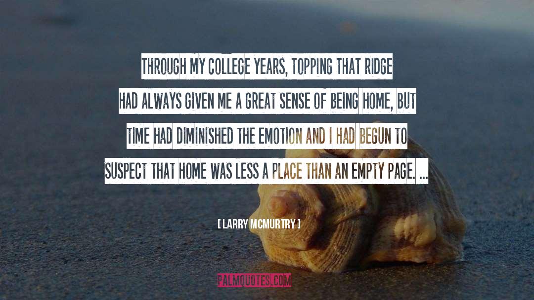 Larry McMurtry Quotes: Through my college years, topping