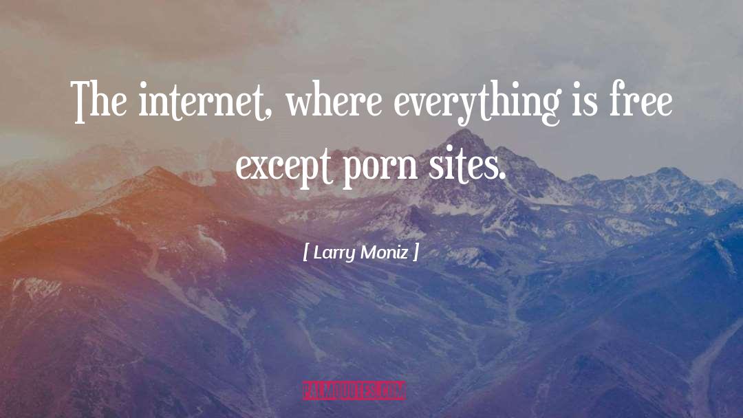 Larry Moniz Quotes: The internet, where everything is