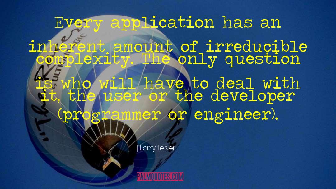 Larry Tesler Quotes: Every application has an inherent