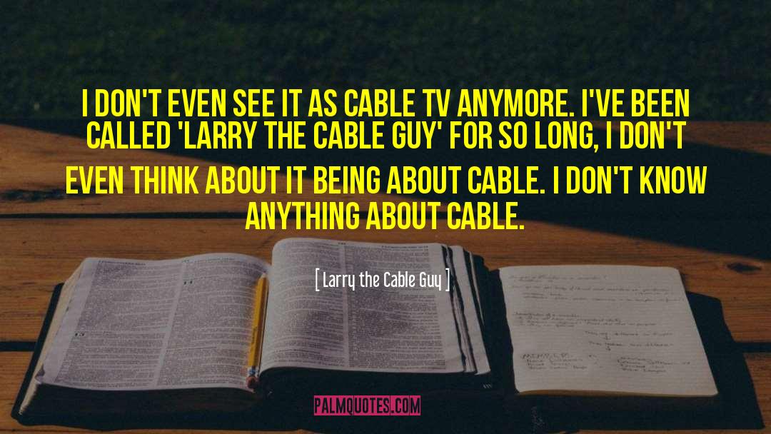 Larry The Cable Guy Quotes: I don't even see it