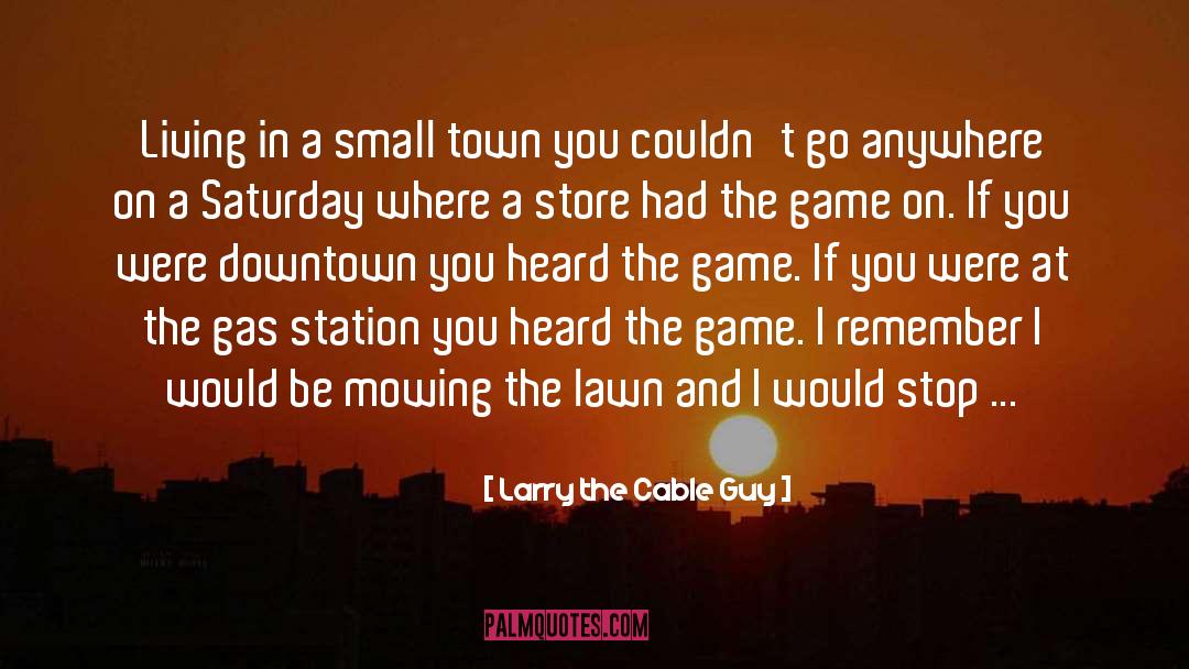 Larry The Cable Guy Quotes: Living in a small town
