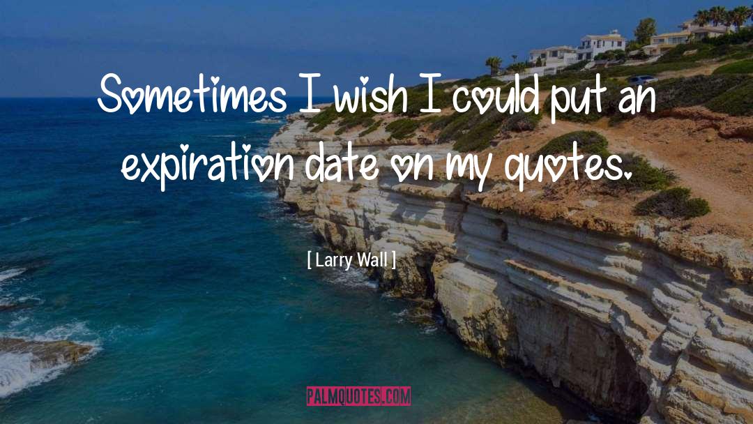 Larry Wall Quotes: Sometimes I wish I could