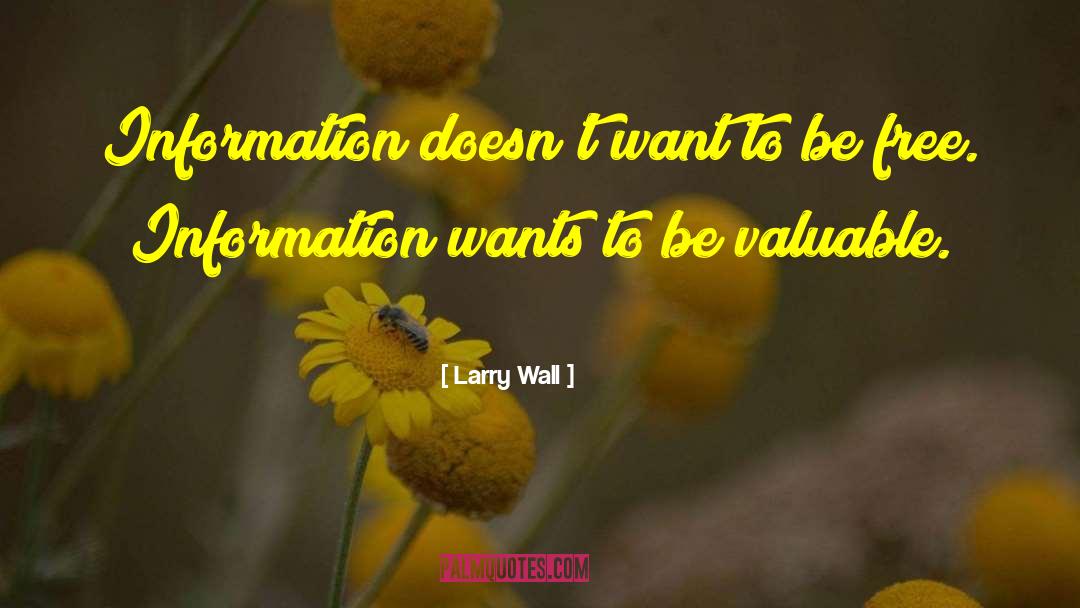 Larry Wall Quotes: Information doesn't want to be