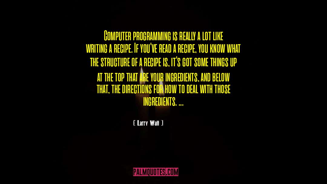 Larry Wall Quotes: Computer programming is really a