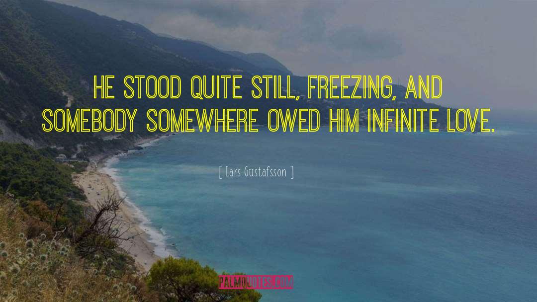 Lars Gustafsson Quotes: He stood quite still, freezing,