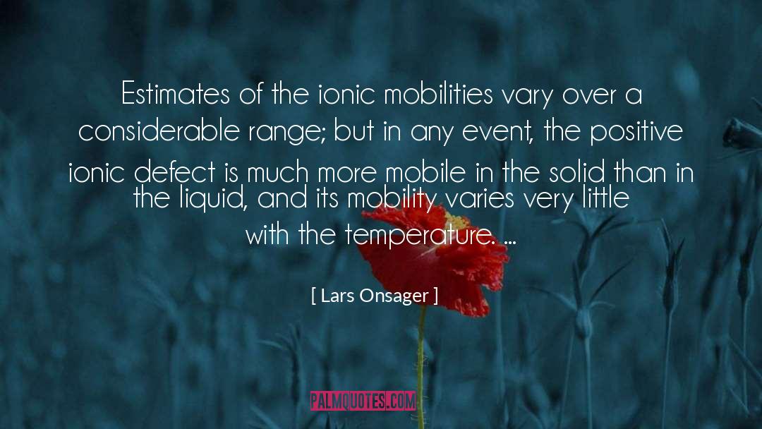 Lars Onsager Quotes: Estimates of the ionic mobilities
