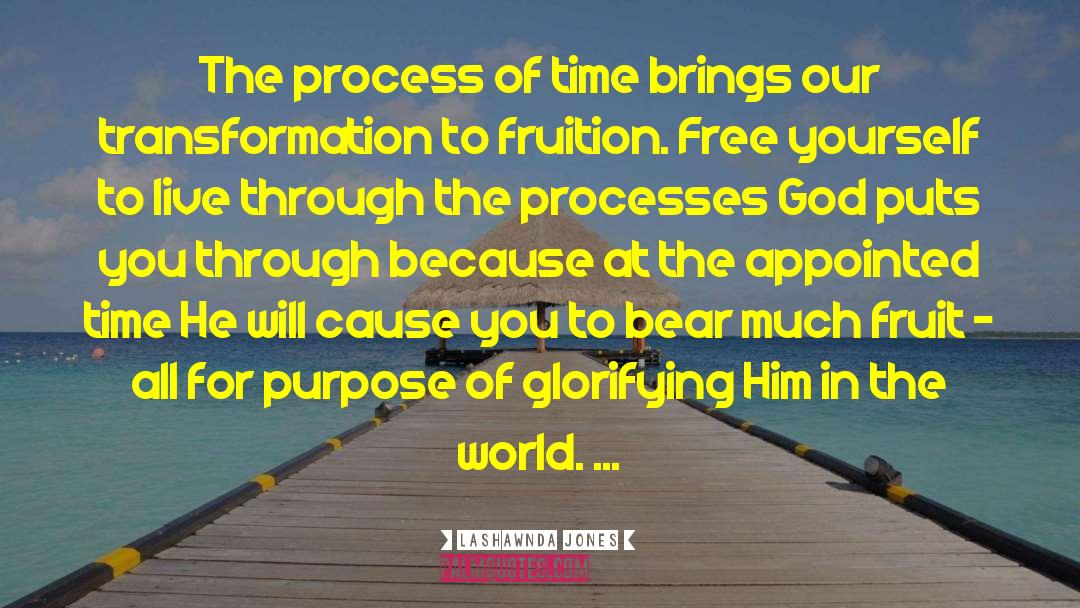 LaShawnda Jones Quotes: The process of time brings