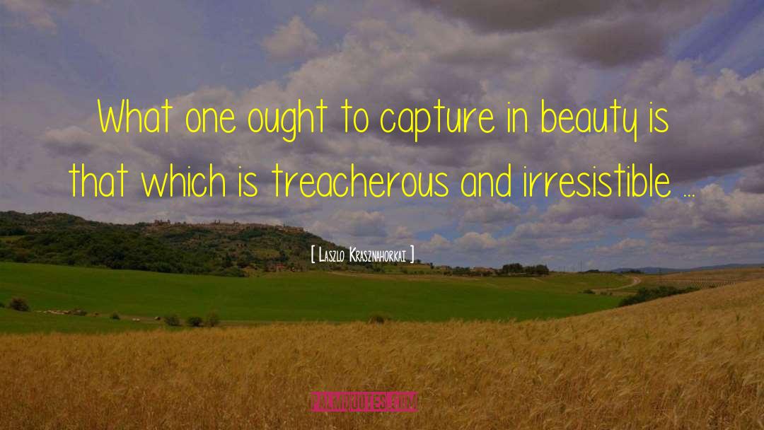 Laszlo Krasznahorkai Quotes: What one ought to capture