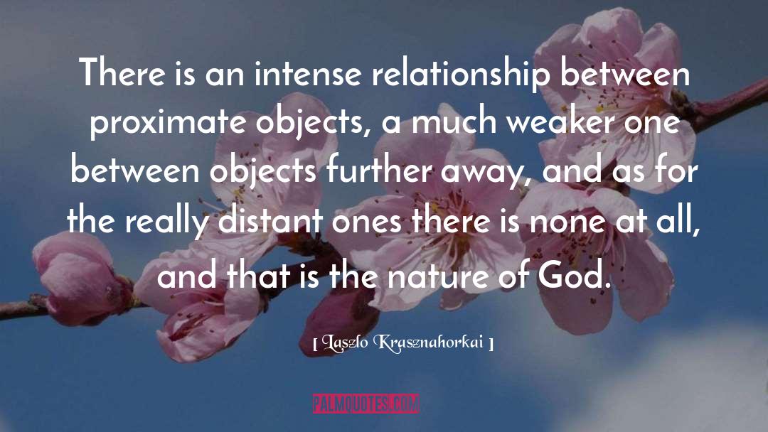 Laszlo Krasznahorkai Quotes: There is an intense relationship