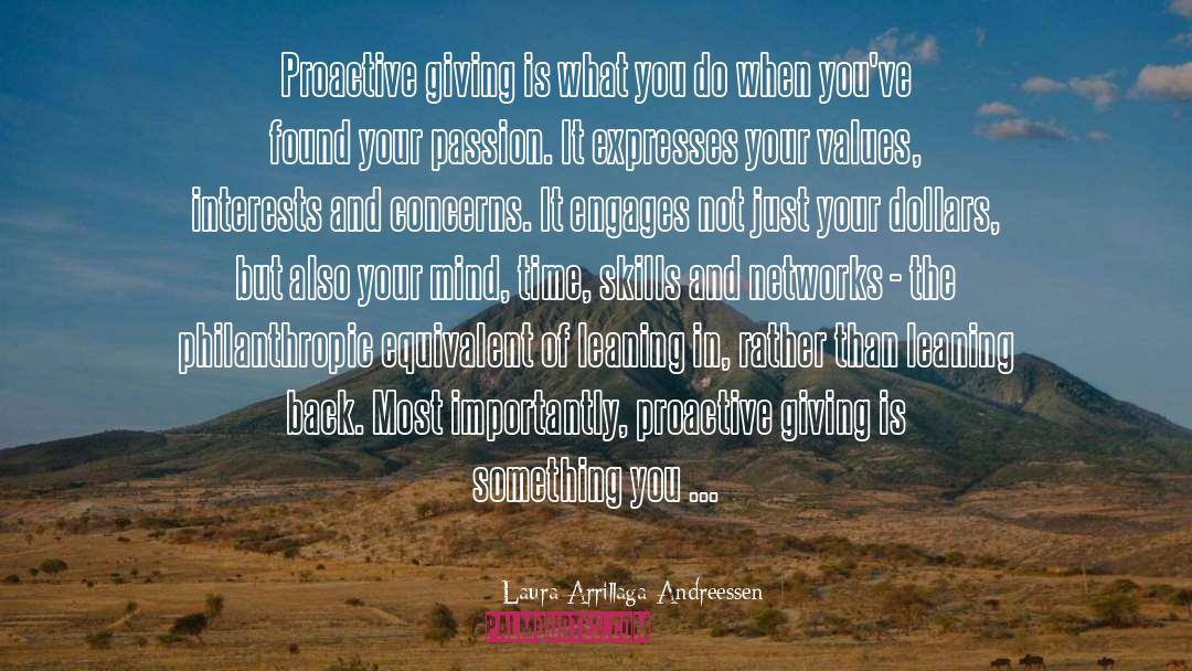 Laura Arrillaga-Andreessen Quotes: Proactive giving is what you